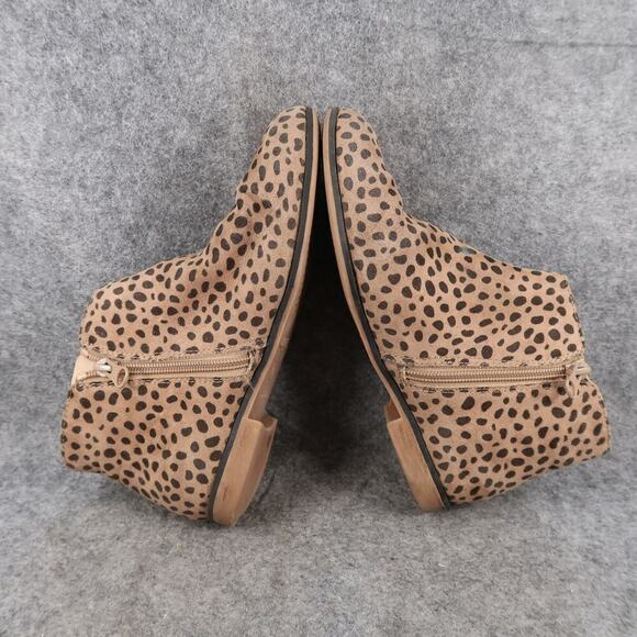 Cat & Jack Shoe Girls 4 Bootie Animal Print Casual Kid Brown Side Zip Ankle Boot - Picture 9 of 12